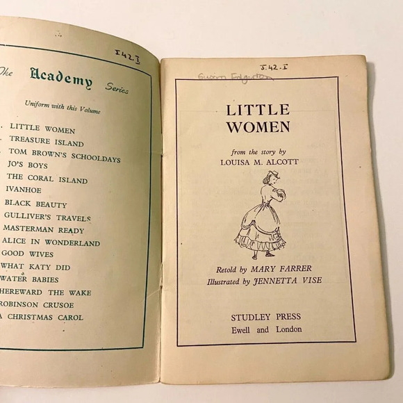 Vintage Little  Women Booklet Retold by Mary Farrer Studley Press Paperback - Picture 6 of 11